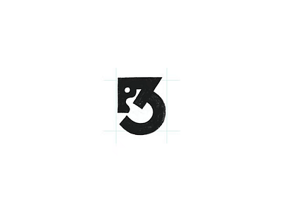 Number three horse animal typography logo for sale branding design illustration logo logo design logo designer logodesign minimalist logo minimalist logo design negative space logo