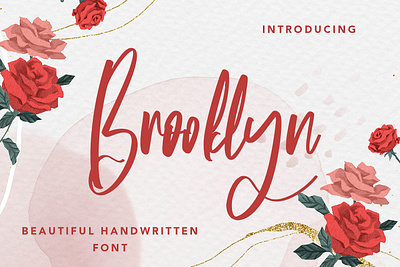 Brooklyn - Beautiful Handwritten Font 3d animation graphic design motion graphics text effect typography