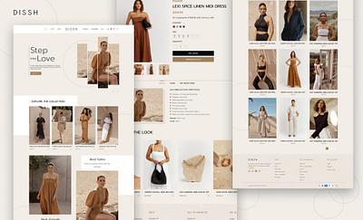 DISSH E-commerce web design app ui design branding clothes web design clothes web ui design dissh ecommerce web design ecommerce design ecommerce web figma graphic design illustration jewellary web ui ui ui design web design web ui design