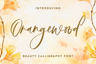 Orangewood - Beauty Calligraphy Font editable template