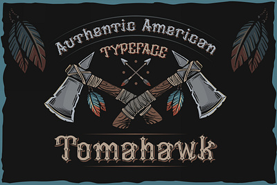 Tomahawk - american authentic font editable template