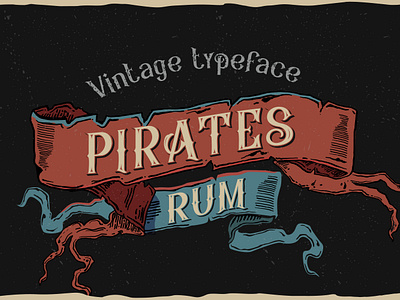 Pirates rum vintage typeface Font 3d animation graphic design motion graphics
