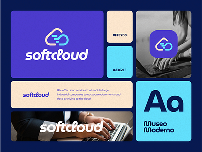 SoftCloud app branding cloud cloudlogo combination design dualmeaning engineering graphic design illustration logodesign logomark software tech ui ux