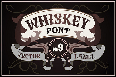 Vintage whiskey-style font 3d animation graphic design logo motion graphics style text