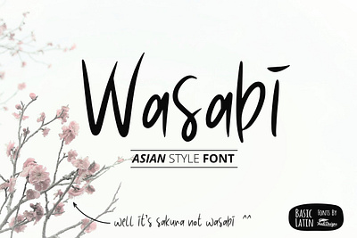 Wasabi Asian Style Fonts editable template