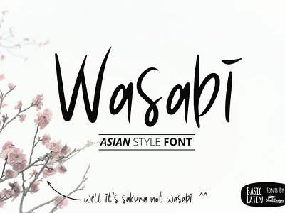 Wasabi Asian Style Fonts editable template