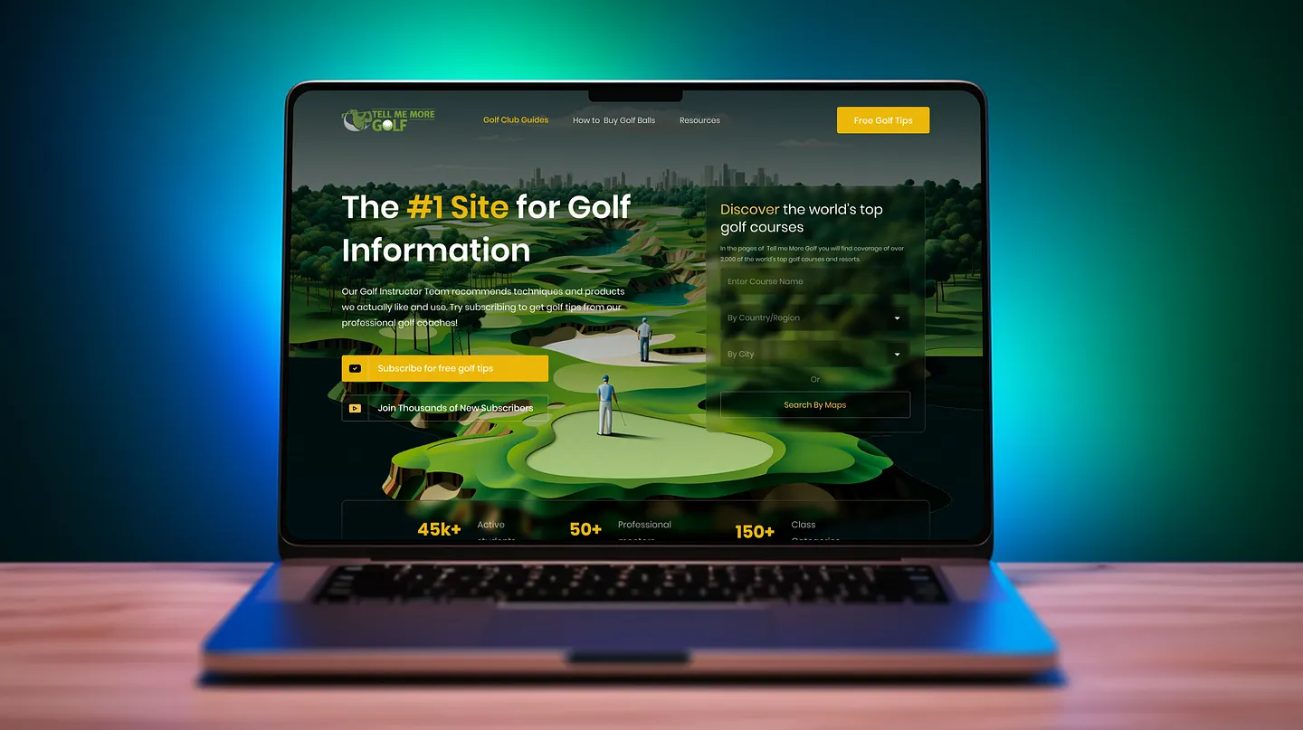 Ultimate Golf Club Website: UI/UX Redesign for Enhanced User Experience