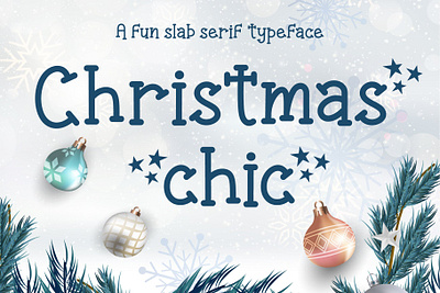Christmas Chic Slab Serif Fonts 3d text effect christmas chic slab serif fonts