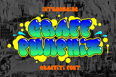 Graff Pumphiz - Bubble Graffiti font editable template