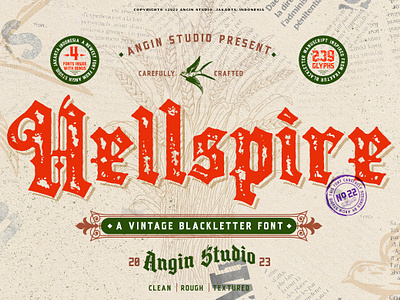 Hellspire Blackletter Font editable template