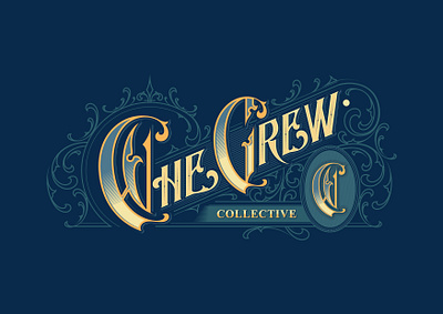 Whe Crew Collective available brand branding commission creative customlogo designer graphic design handdrawn handlettering identity lettering logo logotype sign tattoologo tattoos typography victoriandesign victorianlettering