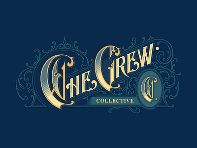 Whe Crew Collective available brand branding commission creative customlogo designer graphic design handdrawn handlettering identity lettering logo logotype sign tattoologo tattoos typography victoriandesign victorianlettering