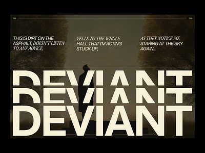 Deviant 02 (Animation) 🔊 3d after effects animation branding design graphic design grid layout motion graphics poster song typo typography ui ui elements uidesign ux video web web design