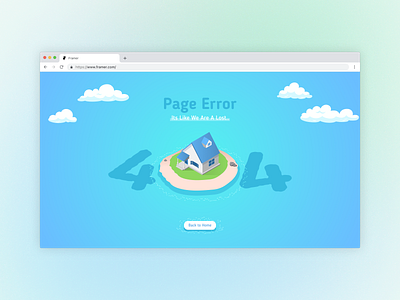 Page Error 404 | Web Framer 404 app branding design graphic design illustration interact design page error product design ui ui design uiux ux design vector web design