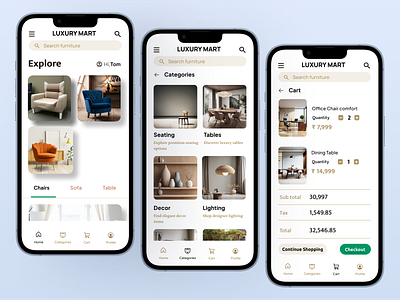 Luxury Mart App Design branding ui