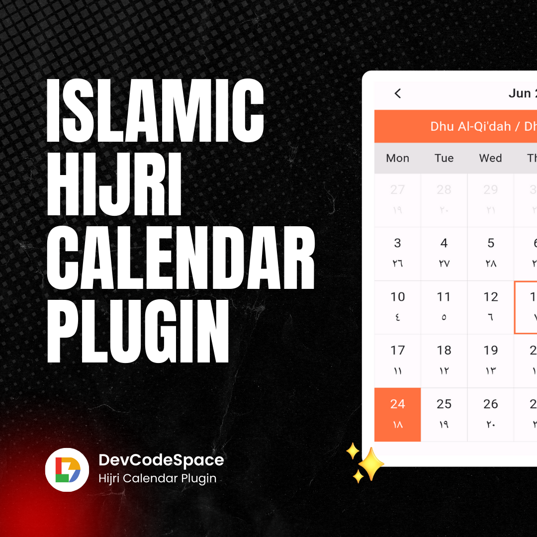 Islamic Hijri Calendar Plugin calendar carousel dashboard ui flutter hijri calendar mobile ui plugin pub.dev pubdev time tracking tracking website
