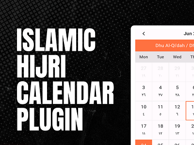 Islamic Hijri Calendar Plugin calendar carousel dashboard ui flutter hijri calendar mobile ui plugin pub.dev pubdev time tracking tracking website