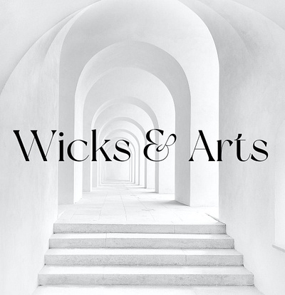 Wicks and Arts branding graphic design logo typography