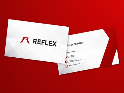 Reflex Business Card aesthetic business card creative logo logo design red simple sports white