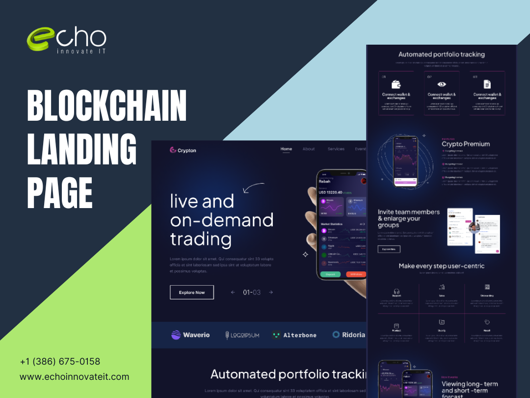 BLOCKCHAIN LANDING PAGE by Echoinnovate IT - Custom Software & App ...