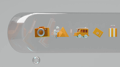 Free Animated 3D Travel Icons 3d blender figma free icons travel