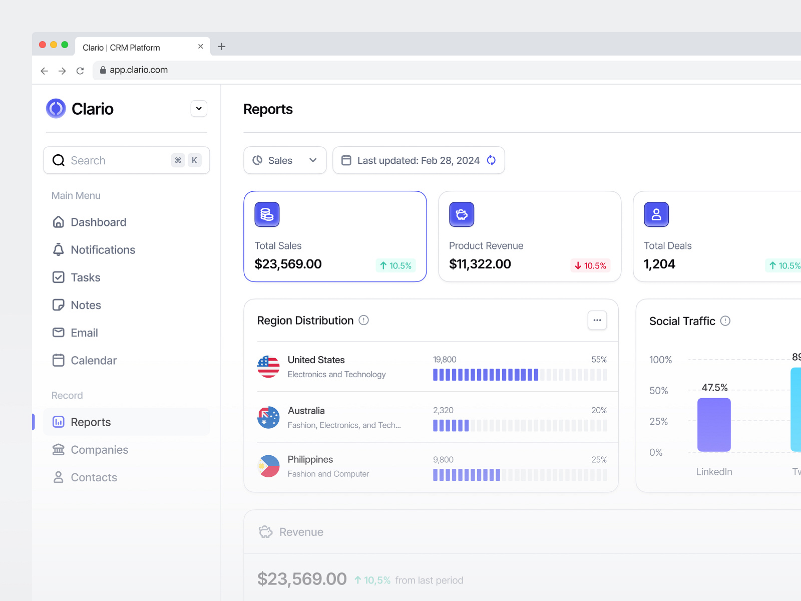 Clario - CRM Platform by Barly Design for UI8 on Dribbble