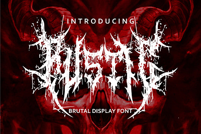 Rustic - Brutal Display Font editable template