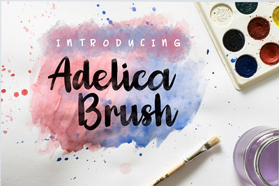 Adellica Brush Colorful Fonts editable template