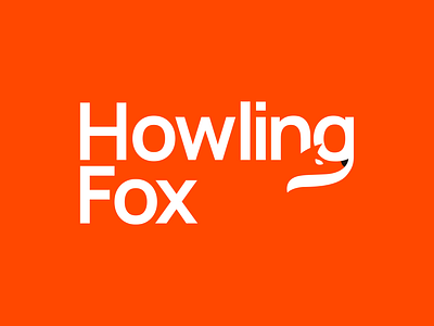 Howling Fox animal brand branding design elegant fox graphic design illustration logo logo design logo designer logodesign logodesigner logotype modern negative space negativespace