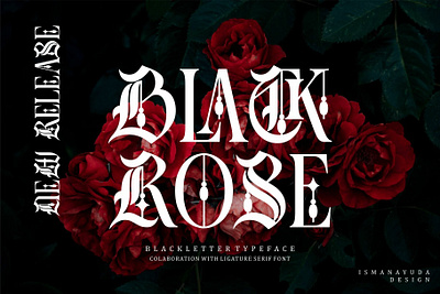 Black Rose font editable template