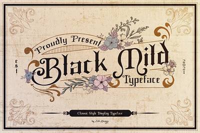 Black Mild Typeface Fonts editable template