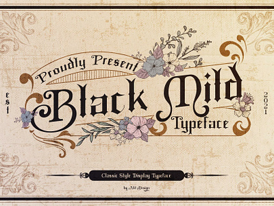 Black Mild Typeface Fonts editable template