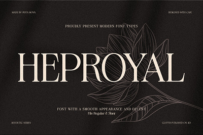 Heproyal | Laxury Serif branding font graphic design serif font
