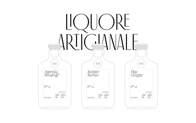 Liquore Artigianale - Label Design design label typography