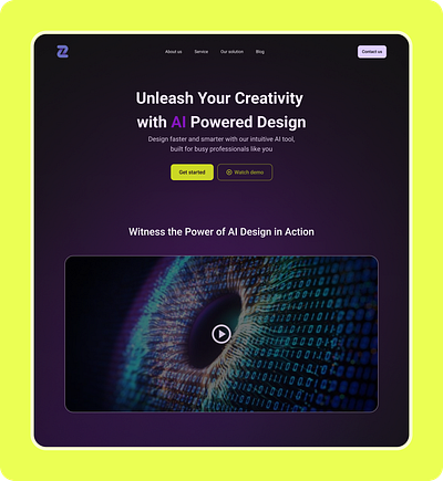 Zee | Landing page app branding design ui uidesign ux uxui