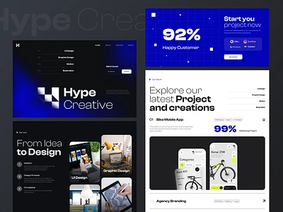 Landing Page Design Exploration branding clean creative design desktop homepage hype illustration landing page layout logo typography ui ux website whitespace