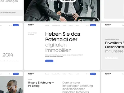 Bederov Group — Website Design company corporate design invest landing minimalism ui ux web design website