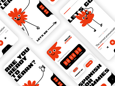 App UI Design - Language Learning App app app design branding concept design figma illustration ui ui design