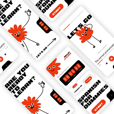 App UI Design - Language Learning App app app design branding concept design figma illustration ui ui design
