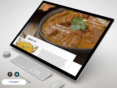 Curry House design mockups ui web design
