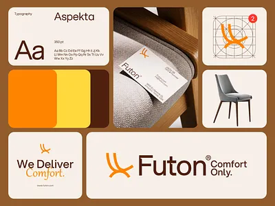 Futon® | Logo Design | Furniture Visual Identity Design brand identity branding design furniture furniture brand identity furniture logo furniture logo design icon interior interior logo logo logo design minimal symbol visual identity