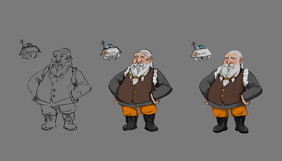 Dwarf trader design game illustration