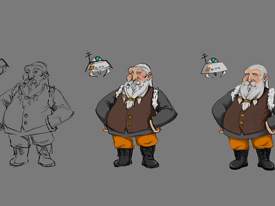 Dwarf trader design game illustration