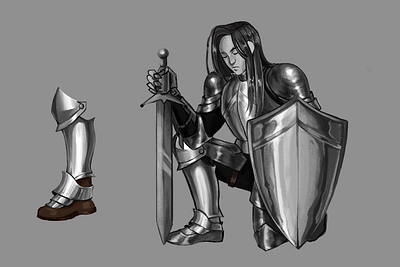 Metal armor design game illustration