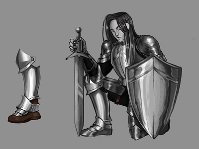 Metal armor design game illustration