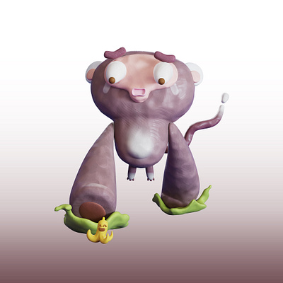 Re-Chinese Monsters 狌狌 3d animals art art work blender c4d cartoon character design chinese design digital art illustration model monster