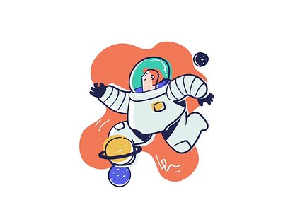 Lost in space illustration animated animated animation astronaut branding character design error error 404 flat design illustration loop lost in space not found planets pop illustrations space space man user interface illustration vector vector illustration website illustration