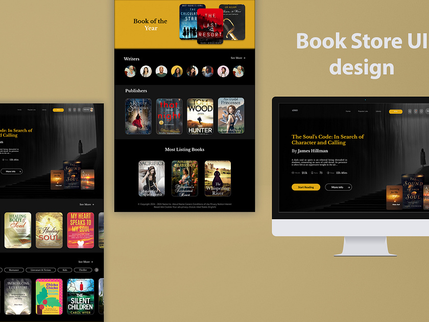 Book Store Website designs, themes, templates and downloadable graphic ...