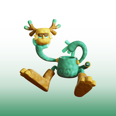 Re-Chinese Monsters 玃如 3d animals art art work blender c4d cartoon character design chinese design digital art illustration model monster