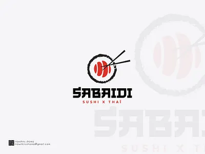 Sushi X Thai company graphic design illustration japan logo logo design minimal modern logo restaurant sushi sushi logo thai